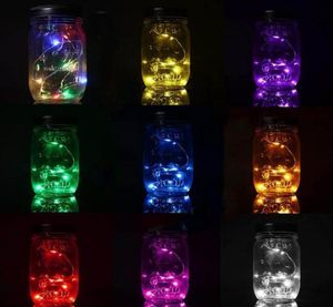 2pieceslot Ny solenergi Mason Jar Fairy Light Light Light Up Weddings Parties 276 tum avtagbar metall Ringjar Inklusive3558508