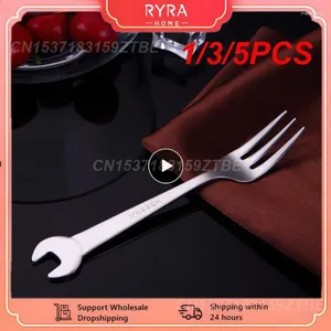 Forks 1/3/5pcs Yaratıcı anahtar şekli çay çatal 304 paslanmaz çelik yemek kaşığı kahve bıçak takımı seti sofra sofra ailesi kamp mutfak