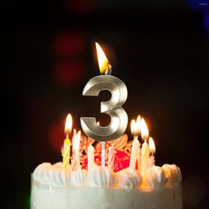 Titulares de velas acalmando velas de aniversário bolo numeral happy topper decoração para jar grande