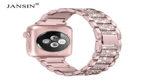 Per Apple Watch Band 40mm 44mm 38mm da 42 mm Donne Diamond Banda per Apple Watch Series 4 3 2 1 IWATCH Bracciale inossidabile cinghia in acciaio inossidabile T9141086