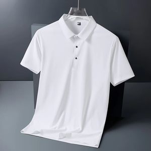 ice silk polos top cool summer mens short sleeved quick dry Polo Shirt for Men Polos Quality Summer Brand Men Clothing 240415