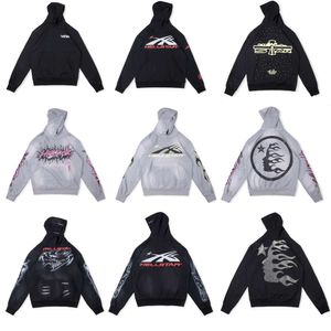 Hellstar Hoodies Designer Hoodie Lüks Moda Erkek Hoodies Sweatshirts Erkekler ve Kadınlar İçin Yüksek Kaliteli Hoodies ile Yeni Sıkıntılı Döngüsel Hoodie