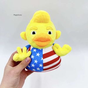 Funny Trump American Flag Cartoon empalhado Animal Doll Duck Plush Toy 0418