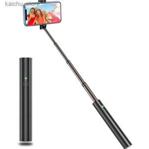 Selfie Monopods Lightweight Mini Aluminium Expanderbar Selfie Stick med Bluetooth Tripod lämplig för iPhone 14 13 11 Pro Max Samsung Monopod Selfie Y240418