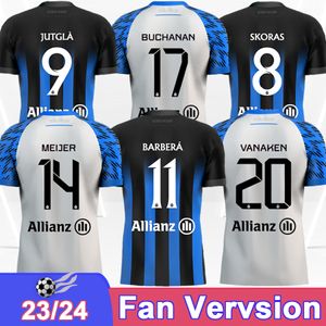 2023 24 Club Brugge Mens Soccer Jerseys Jutgla Vetlesen Barbera Meijer Buchanan Home Away Football Shirt Korta ärmar Vuxna uniformer