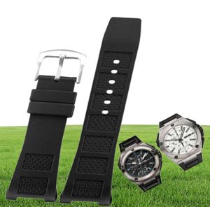 30mm Silicone Rubber Watch Band -rem för IWC Watch Ingenieur Family IWC5005019200872