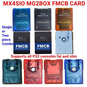 Cards MX4SIO Slot de cartão duplo SiO2SD TF SD Adaptador para PS2 e cartão FMCB MCBOOT GRATUITO PARA TODOS O PS2 FAT e Slim Fortuna FMCB Card