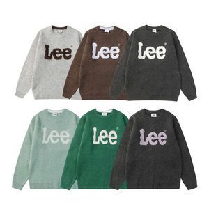 Autumn/winter New Korean Jacquard Letter Simple Versatile Casual Loose Knitted Sweater for Men and Women