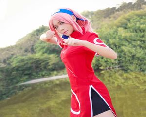 Haruno Sakura Cosplay Costumes Cheongsam اليابانية Naruto Clothing Halloweenmaquerademardi Grascarnival Comples7844549