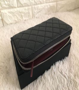 ins ins Quality Black Leather Sheippered Long Style Classic Quilted Prestive for Women039S Pass Delivery with Box Caviar Hardware 2016862