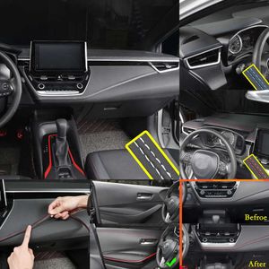 2024 200Cm Luxury Car Mouldings Trim Pu Leather Braid Decorative Line Strip For Door Dashboard Sticker Car Interior DIY Strips