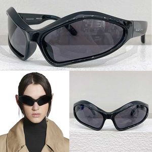 Horn Effect Women Designer Sunglasses BB0314S FENNEC OVAL SUNGLASSES Black Bio Nylon Frame Black Polarized Lens Fashion Wrap Men Sports Glasses top quality