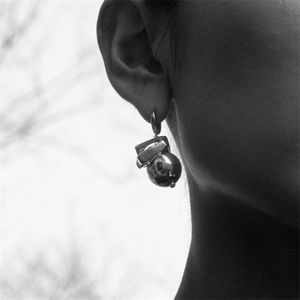 Fashion Niche Design Geometric Spherical Pendant Earrings for Women's Light Luxury Commuting High-end Charm Accessories Trend