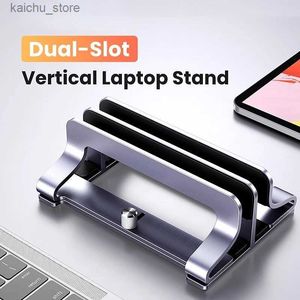 Andra datorkomponenter Office Vertical Laptop Stand Holder Foldbar Aluminium Notebook Stand Laptop Tablet Stand Support för MacBook Air Pro PC 17 Inch Y240418