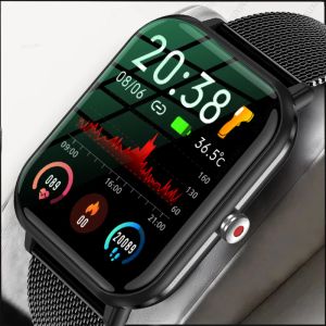 СМОТРИ 2023 Новые умные часы для мужчин крови для мониторинга кислорода спортивные фитнес -часы для мужчины женщины -монитор температуры тела Smart Watch для Xiaomi
