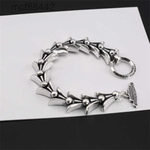 CH kro Old Keel Thaned Fivele Design tailandês Pulseira de prata personalizada Mens Punk Rock and Womens Bracelets