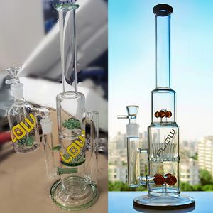 Tall Glass Bong Hosah Recycle Oil Dab Rigs Fab Egg Perc Bubbler Tjockt vattenrör Rökning Shisha Pipes Tillbehör