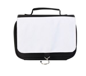 3pcs Toiletry Kits Sublimation DIY White Blank Polyester Square Travel Portable Makeup Bag With Hook Mix Color