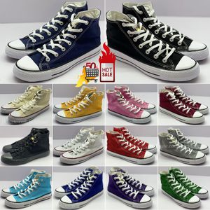 Canvas 1970 -talskor All Star Designer High Low 70 Vintage Classic Casual Sneakers Ox Platform Bright Pink White Black Blue Chucks Egret Enalj Red Blue Burgundy Women