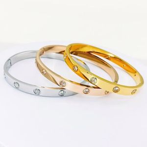 CA -Designer -Armbänder Luxusmarke Mode Bangle Edelstahl Klassiker Diamond Armbänder Schmuck für Männer Frauen Party Hochzeit AC263U