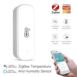 Systemmutifunktionell Zigbee Smart Home Security Voice Control Temperatur Fuktighet Sensor Batteridriven fjärrmonitor Smart Home