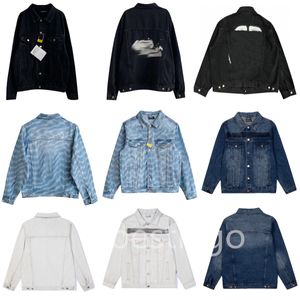 Men Mens Jackets Klassische Pariser Denim Jacke Dünne Mantel Druckbrief lässig Stylist Outwear Outwear