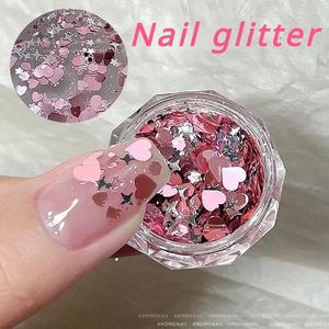 ARTE glitter arte cardiaco a forma di sequestri olografici per la resina fai -da -te che produce accessori per il trucco artigianale