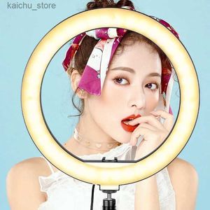 Continuous Lighting 10 inch LED selfie ring light circular adjustable photography studio fill light mobile phone light for YouTube Tik Tok video live fill light Y240
