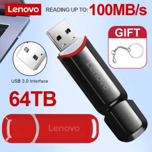 Adapter Lenovo 64TB USB Flash Drive Metal Pendrive 2TB USB3.0 Memoria 16TB 32TB Ultralarge Kapazität Hochgeschwindigkeit USB -Speicherfreier Versand