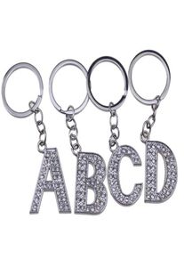 26PcsLot AZ 32quot Alloy Alphabet Letter Keyring Full Rhinestone Key Chain DIY Accessories2006542