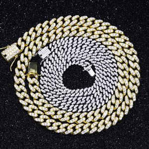 Venda quente de 6mm Linha única VVS Chain de diamante S925 Prata Gra Moissanite Cuban Link colars Bracelets Women Homem Jóias finas