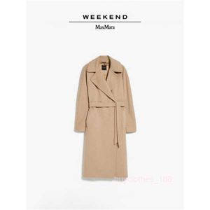 Women's Coat Cashmere Coat Designer Fashion Coat Weekend Max Maras Womens Double Breasted Cashmere Coat Beige