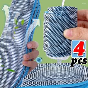 Women Socks 4pcs Antibacterial Nano Insoles For Men Running Memory Foam Orthopedic Deodorant Cuttable Sweat Absorption Shoe Accessory
