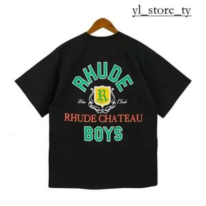 Rhude Hip Hop Streetwear Famous Designer Mens T Shirt Trendy Rhude Shirt High Quality Short Sleeve Graphic Printed Clothing Quick Dry Rhude Shirt Polo T Shirt 7140