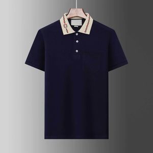 Tasarımcı Polo Gömlek Erkekler Lüks Polo Sıradan Erkekler Polo T Shirt Yılan Arı Mektubu Baskı Nakış Moda Yüksek Sokak Erkek Polos M-XXXL