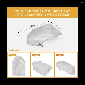 Storage Bags 2Pcs Spout Cover For Ninja Blender Lid Replacement Parts 72Oz Pitcher Flap Clear