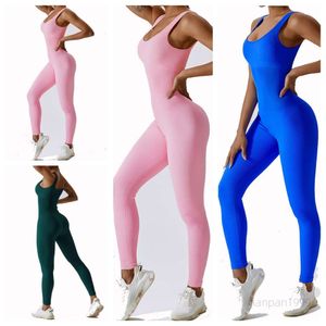 New lululemenly Yoga Outfits Spring Seamless Yoga Suit Dance Belly Tightening Fitness Workout Set Stretch Bodysuit Gym Clothes Push Up Sportswear Hot Sale