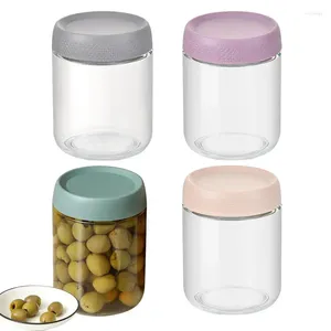 Storage Bottles Glass Food Containers Wide Mouth 4pcs Mason Jars Safe Good Sealing Canisters For Freshness And Quality