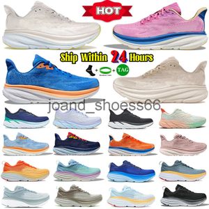 2024 Hokah Mens Koşu Ayakkabı Tasarımcı Spor Ayakkabıları Clifton 9 Kadın Erkek Bondi 8 Sneaker Van Vites Sand Nimbus Bir Antrasit Yürüyüş Ayakkabı Mens Açık Hava Spor Eğitmenleri