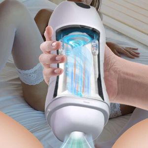 Coppa di masturbazione maschile automatica succhiare vibrazione pene per la macchina orale di aspirazione masturbatore vegina vagina aspirapolvere giocattoli sexy