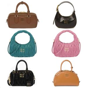 Miui Matelasse Bowling Lolita Bag Designer Wander Luxury Tote Handbags Half Moon Travel Clutch Bag