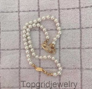 Hochwertiger Strass -Satelliten -Anhänger -Pendellon -Orbit -Perlenketten -Halskette Mode Schmuck für Geschenkparty1898026