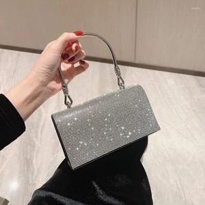 Drawstring Shiny Wedding Clutch Handbag For Women Girls Glitter Shoulder Bag Purses Dating All-matching Evening