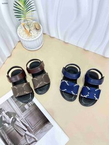 Fashion Baby Sandals Logo Printing Kids Shoes Sister Size 26-35 بما في ذلك Box Summer Summerist Design Girls Boys Slippers 24April