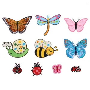 Wall Stickers 10pcs Creative DIY Clothing Patches Embroidery Applique Sewing Decor Material