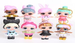 8pcs lote 9cm LOL Doll American PVC Kawaii Children Toys Anime Figuras de Ação Realista Reborn Dolls para meninas Aniversário de aniversário G2261715