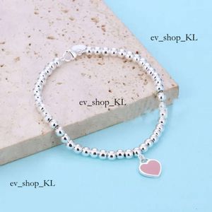 4mm boncuk cazibesi tiffanyjewelry bileklik kadınlar için kızlar güzel sevimli s925 gümüş boncuklu lüks tasarımcı takı bileklik mavi pembe kırmızı tiffanybracelet 901