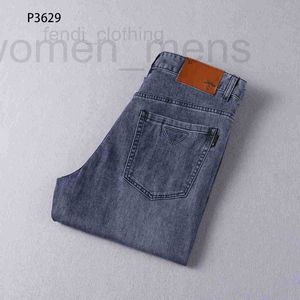 Jeans designer maschile designer primavera/estate blu grigio luce dritta dritta drister elastic pantaloni di grandi dimensioni grandi dimensioni asiatiche 29-42 fp0q dccc