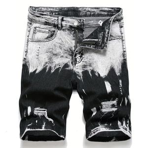 Летняя слабая растяжка мужчина короткие джинсы модные ретро Do Design Denim Shorts Streetwear 98% хлопковые грузовые шорты мужчина 240410