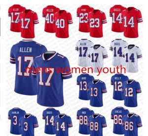 17 Josh Allen von Miller Stefon Diggs Jersey de futebol Dalton Kincaid Damar Hamlin Gabriel Davis Tre'davious White Dawson Knox Matt Milano James Cook Tyler Bass Kelly